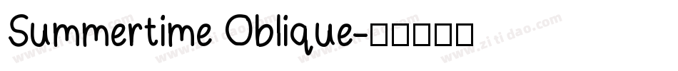 Summertime Oblique字体转换